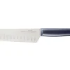 Couteau santoku Intempora Opinel n°219 lame 17cm manche bleu marine