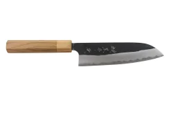 Couteau santoku japonais artisanal Yu Kurosaki Yami Aogami Super 16,5cm