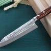 Couteau santoku japonais artisanal Masutani 16.5cm martelé