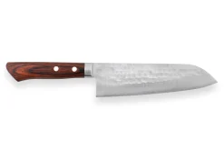 Couteau santoku japonais artisanal Masutani 16.5cm martelé