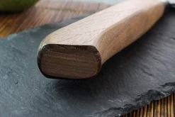 Couteau Santoku japonais artisanal Wusaki Nogami BS2 17cm manche en noyer