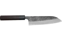 Couteau santoku japonais artisanal Yu Kurosaki Fujin Black 17cm