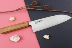 Couteau santoku japonais artisanal Wusaki Migaki G3 16,5cm