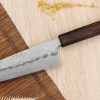 Couteau santoku japonais artisanal Wusaki Yoshi G3 chêne 16,5cm