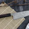 Couteau santoku japonais artisanal Takeshi Saji R2 Nickel Damas 18cm