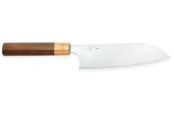 Couteau santoku japonais artisanal Kei Kobayashi SG2 Octogone 17cm