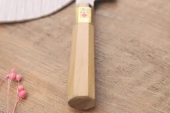 Couteau santoku japonais artisanal Kasahara Shigehiro forgé par Yoshikazu Ikeda 16,5cm