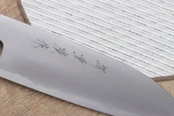 Couteau santoku japonais artisanal Kasahara Shigehiro forgé par Yoshikazu Ikeda 16,5cm
