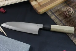 Couteau santoku japonais artisanal Kagekiyo Utage White Steel 2 18cm