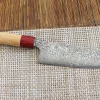Couteau santoku japonais artisanal Yoshimi Kato 17cm VG10 Nickel Damascus cerisier