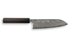 Couteau santoku japonais artisanal Yoshimi Kato 16.5cm VG10 Nickel Damascus