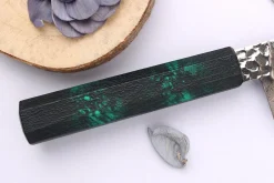 Couteau santoku japonais 17cm Sakai Takayuki Nanairo Green Damas VG10