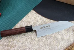 Couteau santoku japonais Japan Kanetsune Blue Steel damas 16.5cm