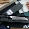 Couteau santoku japonais Kanetsugu Saiun 17cm damas 65 couches
