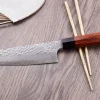 Couteau santoku japonais Kanetsugu Heptagon Uto martelé 17cm