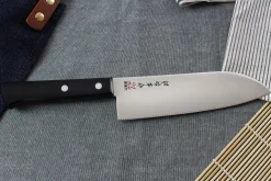Couteau santoku japonais Kanetsugu Rev 21 lame 17cm micro dentée
