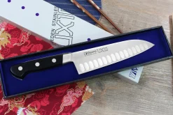 Couteau santoku japonais Misono UX10 alvéolé 18cm