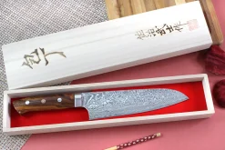 Couteau santoku japonais Takeshi Saji R2 Damas Mosaïque 17,5cm