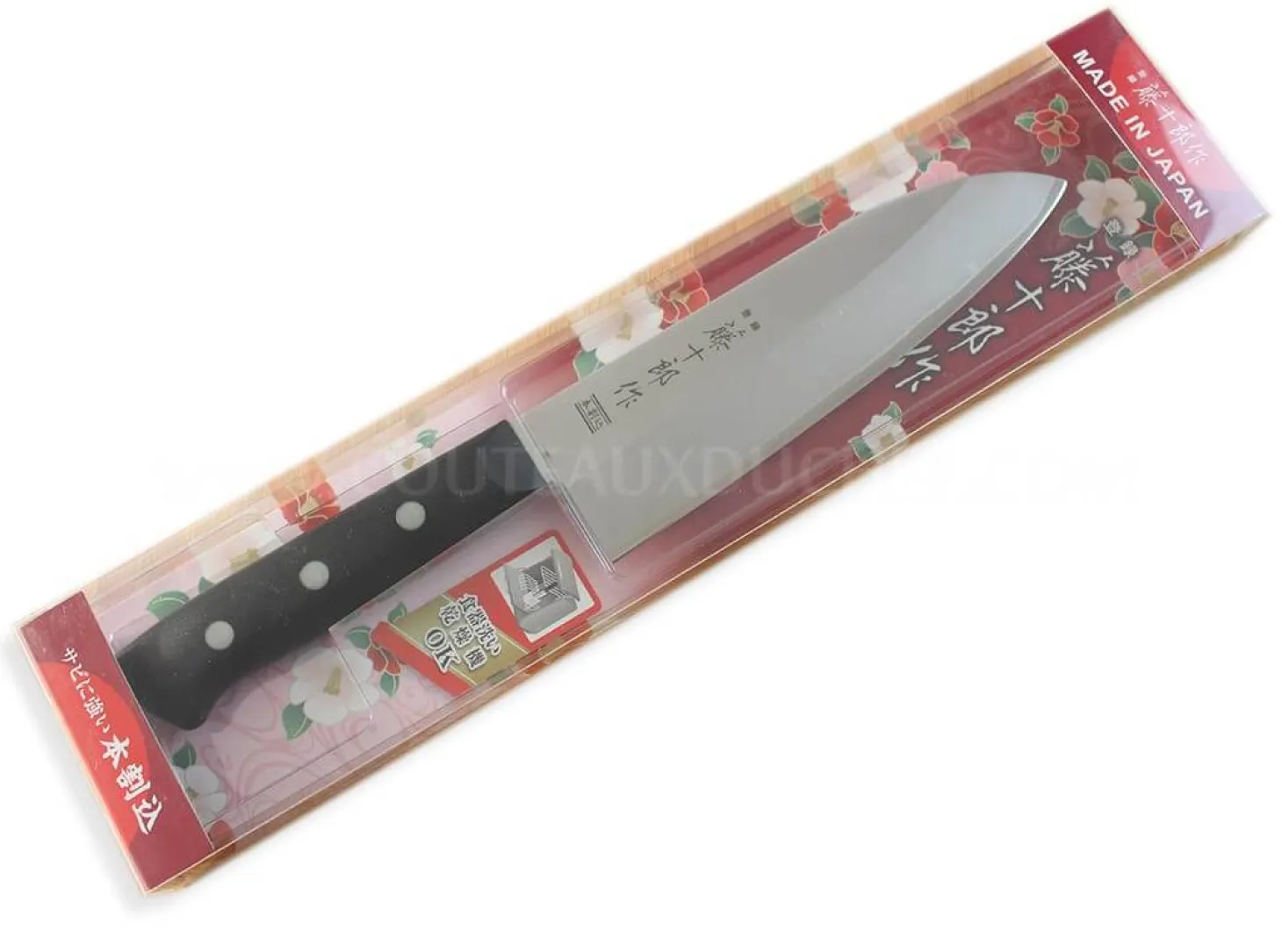 Couteau santoku japonais Tojiro DP Eco lame 17cm manche riveté