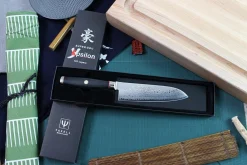 Couteau santoku japonais Yaxell SuperGou Ypsilon 16.5cm damas 193 couches
