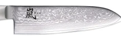 Couteau santoku japonais Yaxell RAN lame 16.5cm damas 69 couches