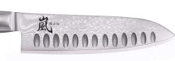 Couteau santoku japonais Yaxell RAN alvéolé 16.5cm damas 69 couches
