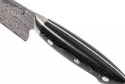 Couteau santoku japonais Zwilling Kramer Euro Stainless 18cm damassé manche en micarta