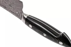 Couteau santoku japonais Zwilling Kramer Euro Stainless 18cm damassé manche en micarta