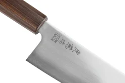 Couteau santoku kiritsuke 17,5cm japonais artisanal Wusaki Hikari SLD manche bubinga