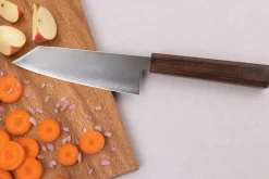 Couteau santoku kiritsuke 17,5cm japonais artisanal Wusaki Hikari SLD manche bubinga