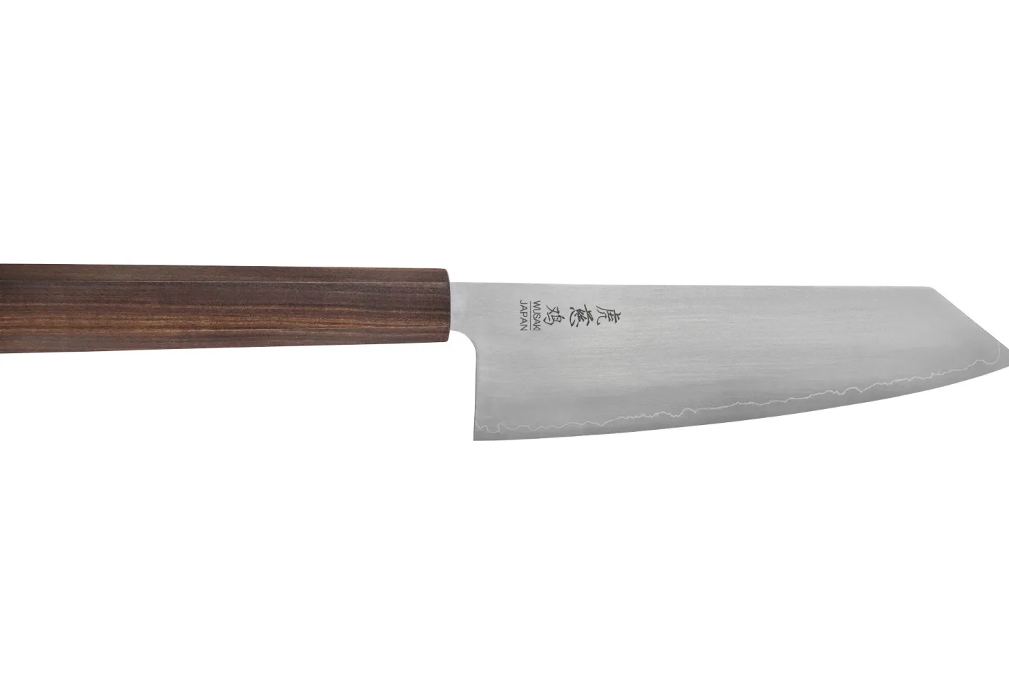 Couteau santoku kiritsuke 17,5cm japonais artisanal Wusaki Hikari SLD manche bubinga