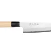 Couteau santoku kiritsuke 18cm japonais artisanal Momotaro Ginsan manche en magnolia
