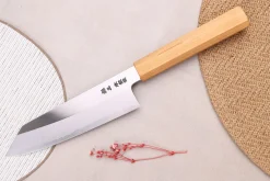 Couteau santoku kiritsuke 18cm japonais artisanal Hado Ginsan Cherry