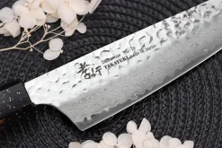 Couteau santoku kiritsuke 16cm japonais Sakai Takayuki Kashi Urushi VG10 damas