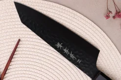 Couteau santoku kiritsuke 16cm japonais Sakai Takayuki Kurokage VG10 manche en wengé