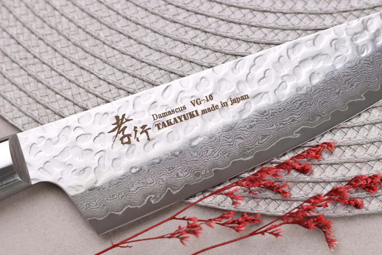 Couteau santoku kiritsuke japonais 16cm Sakai Takayuki Damascus Western 33 couches