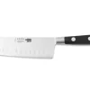 Couteau santoku Sabatier Éléphant Idéal Forgé 17cm manche nylon noir