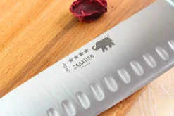 Couteau santoku Sabatier Éléphant Idéal Forgé 17cm manche nylon noir
