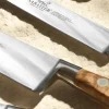 Couteau santoku SABATIER Provençao 100% forgé alvéolé 18cm manche olivier