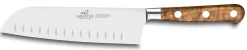 Couteau santoku SABATIER Provençao 100% forgé alvéolé 18cm manche olivier