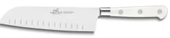 Couteau santoku Sabatier Toque blanche 100% forgé alvéolé 18cm