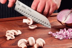 Couteau santoku Tramontina Century lame forgée 18cm manche polycarbonate noir