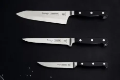 Couteau santoku Tramontina Century Rocking lame forgée 18cm manche polycarbonate noir