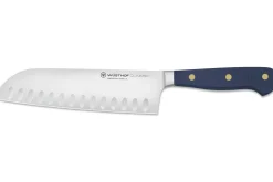 Couteau santoku Wüsthof Classic Colour Wild Blueberry forgé lame alvéolée 17cm