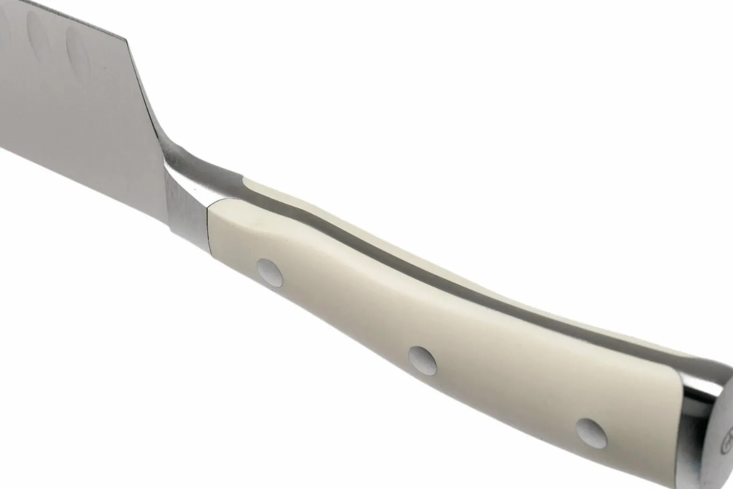 Couteau santoku Wüsthof Classic Ikon blanc forgé lame alvéolée 17cm