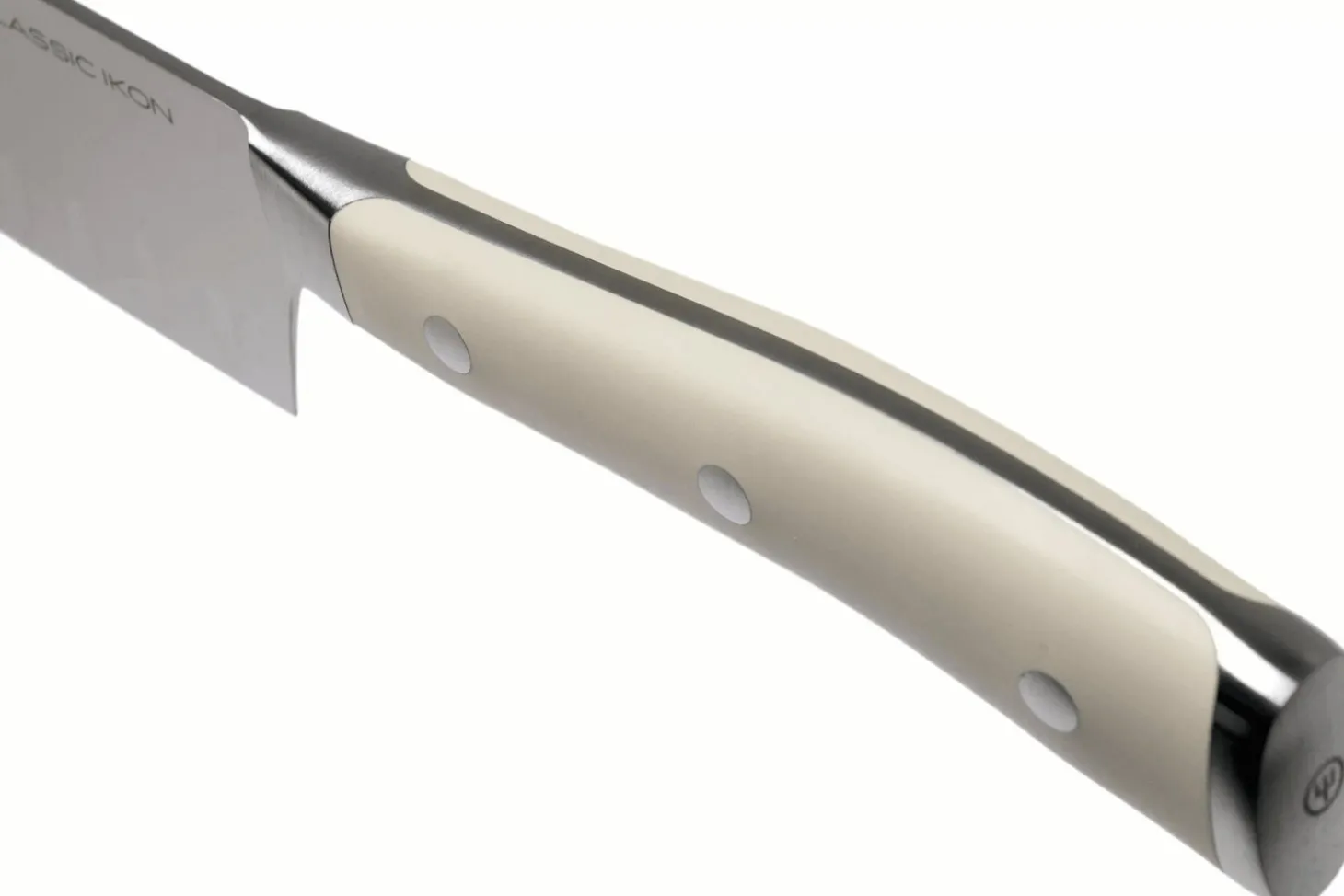 Couteau santoku Wüsthof Classic Ikon blanc forgé lame alvéolée 17cm