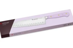 Couteau santoku Wusthof Classic Colour Purple Yam forgé lame alvéolée 17cm