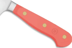 Couteau santoku Wusthof Classic Colour Coral Peach forgé lame alvéolée 17cm