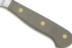 Couteau santoku Wusthof Classic Colour Velvet Oyster forgé lame alvéolée 17cm