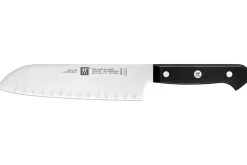 Couteau santoku ZWILLING Gourmet 18cm alvéolé manche riveté